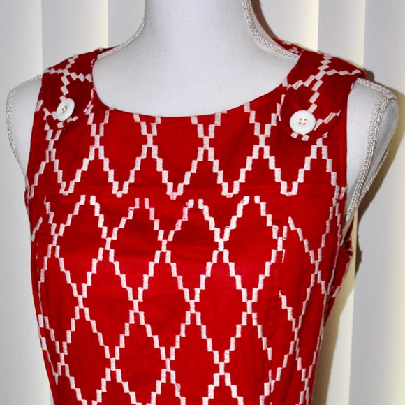 Style & Co. Red & White Pattern Shift Dress - Picture 8 of 8